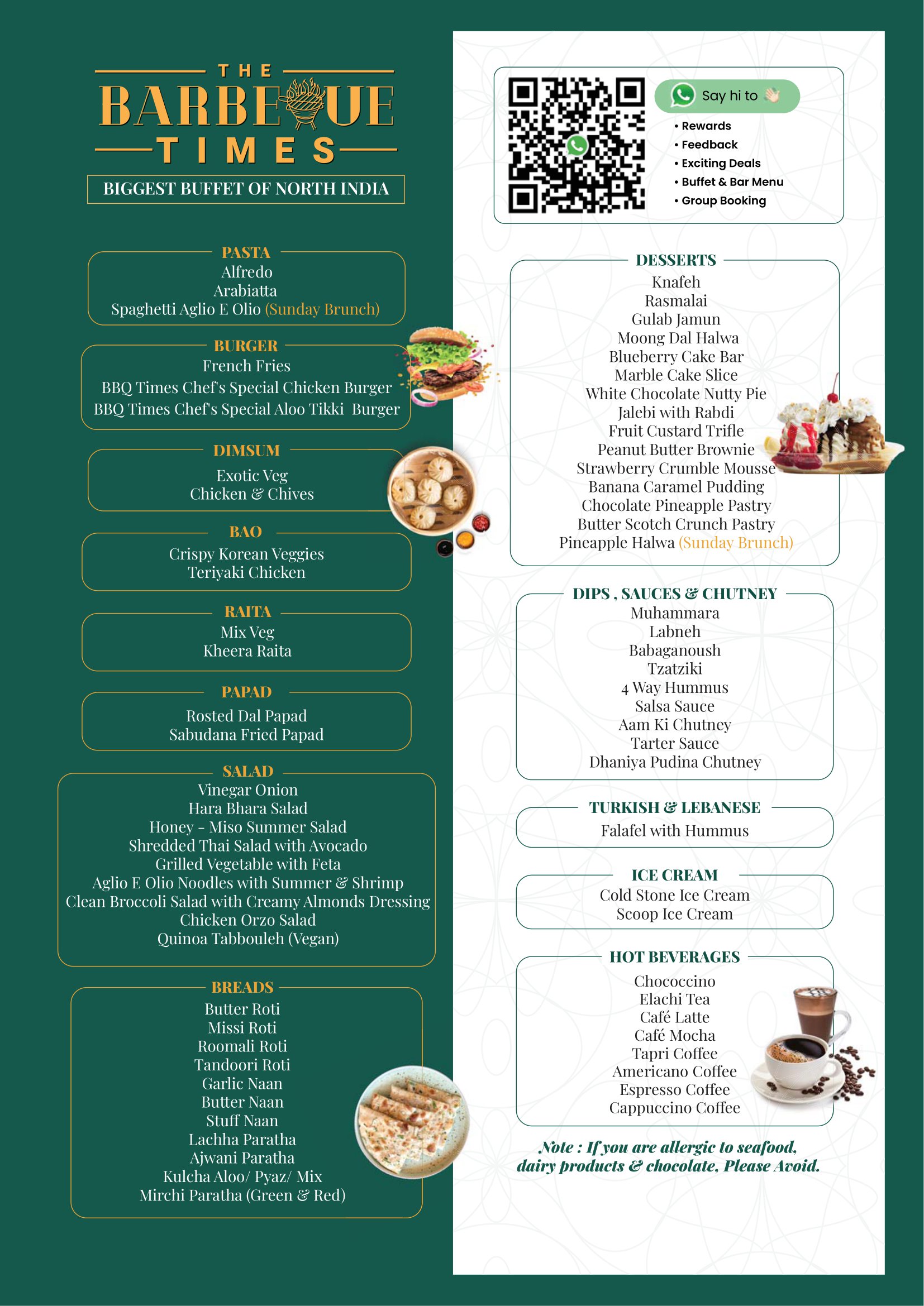 Buffet Menu – The Barbeque Times |